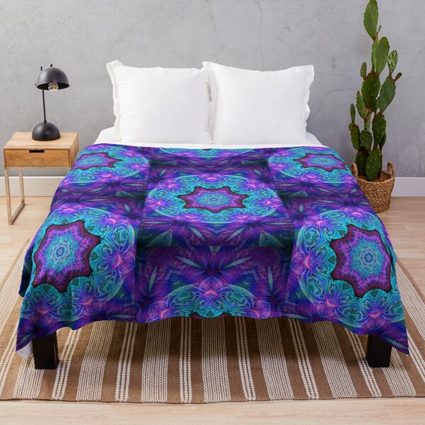 Item preview, Teal and Violet Fey Mandala Kaleidoscope D1 designed and sold by Katje Janisch.