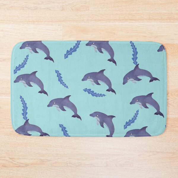 Item preview, Ocean Bathmat Blue Pattern  designed and sold by mimosadesigns.