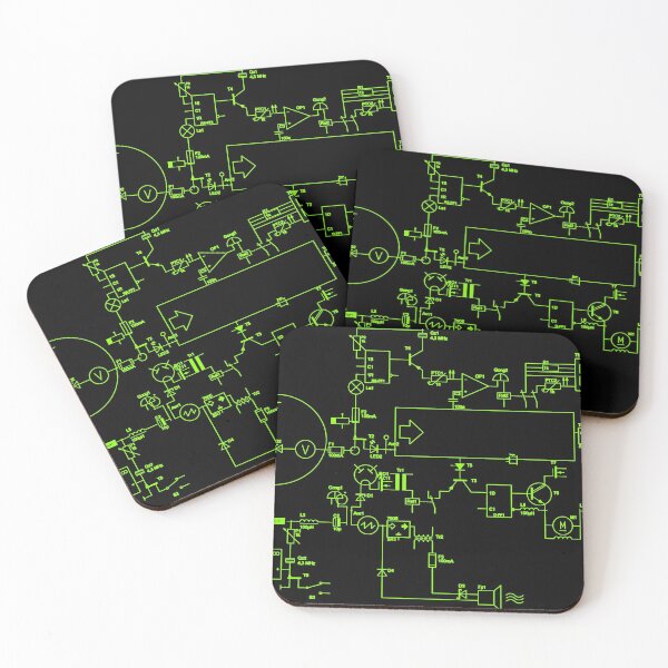 Item preview, abstract green electronic microcircuit designed and sold by Orderposter.