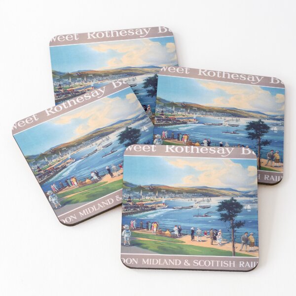 Item preview, Sweet Rothesay Bay retro poster designed and sold by CorasPosters.