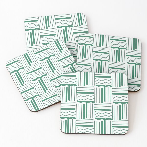 Item preview, Lines & Wiggles Geometric Pattern – Green designed and sold by RoguePatterns.