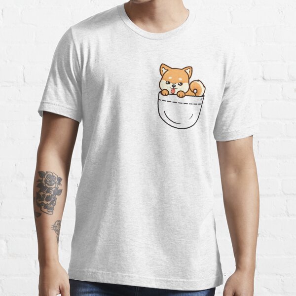 shiba inu pocket shirt