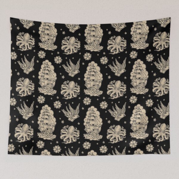 Item preview, Old School Sailor Tattoos pattern designed and sold by SevenRelics.