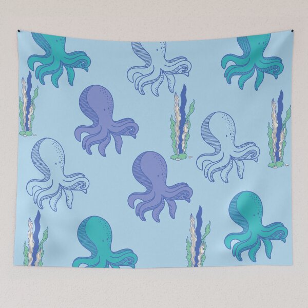 Item preview, Ocean Bathmat Cute Blue Pattern  designed and sold by mimosadesigns.