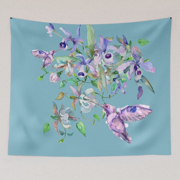Item preview, hummingbirds sweet delight designed and sold by sharanarnoldart.
