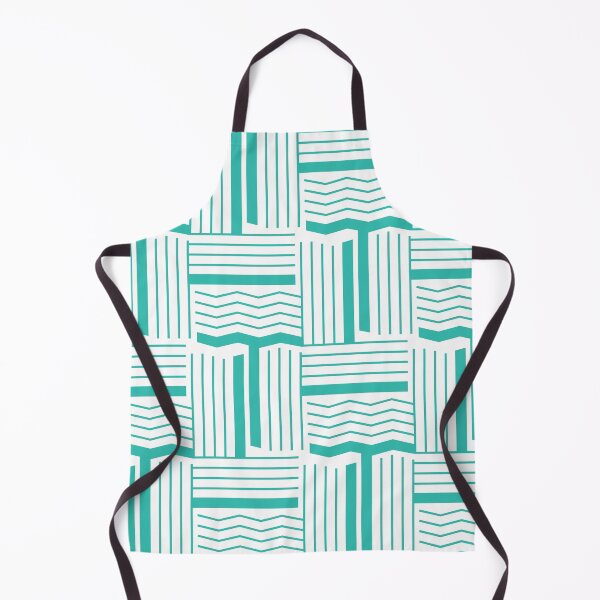 Item preview, Lines & Wiggles Geometric Pattern – Aqua designed and sold by RoguePatterns.