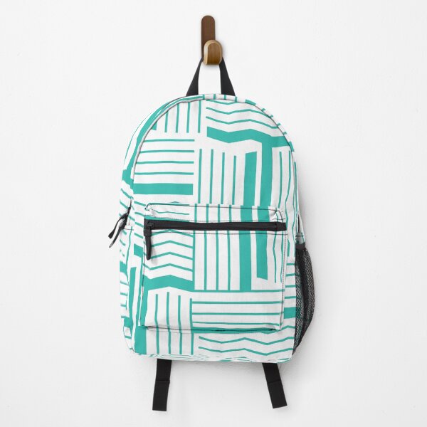 Item preview, Lines & Wiggles Geometric Pattern – Aqua designed and sold by RoguePatterns.