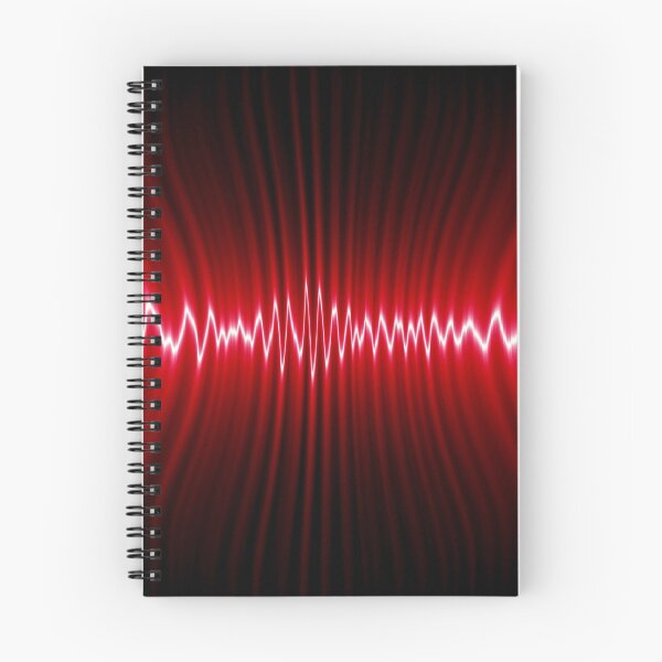 Item preview, abstract red curtain curve glowing pulse line designed and sold by Orderposter.