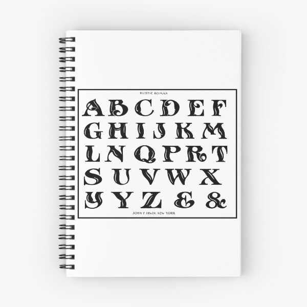 Item preview, Vintage 1906 Alphabet Rustic Roman font black and white art designed and sold by aapshop.
