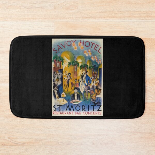 Item preview, St Moritz retro poster designed and sold by CorasPosters.