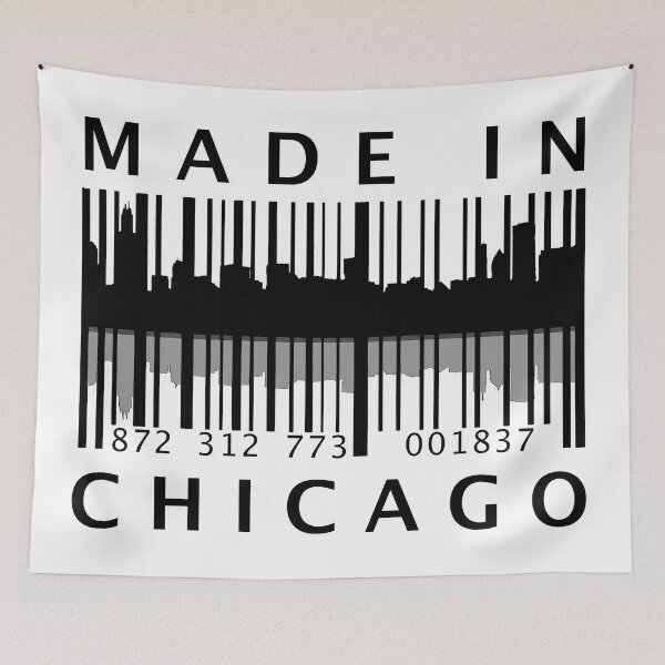 Item preview, Made In Chicago (Chicago Skyline Barcode) designed and sold by molamode.