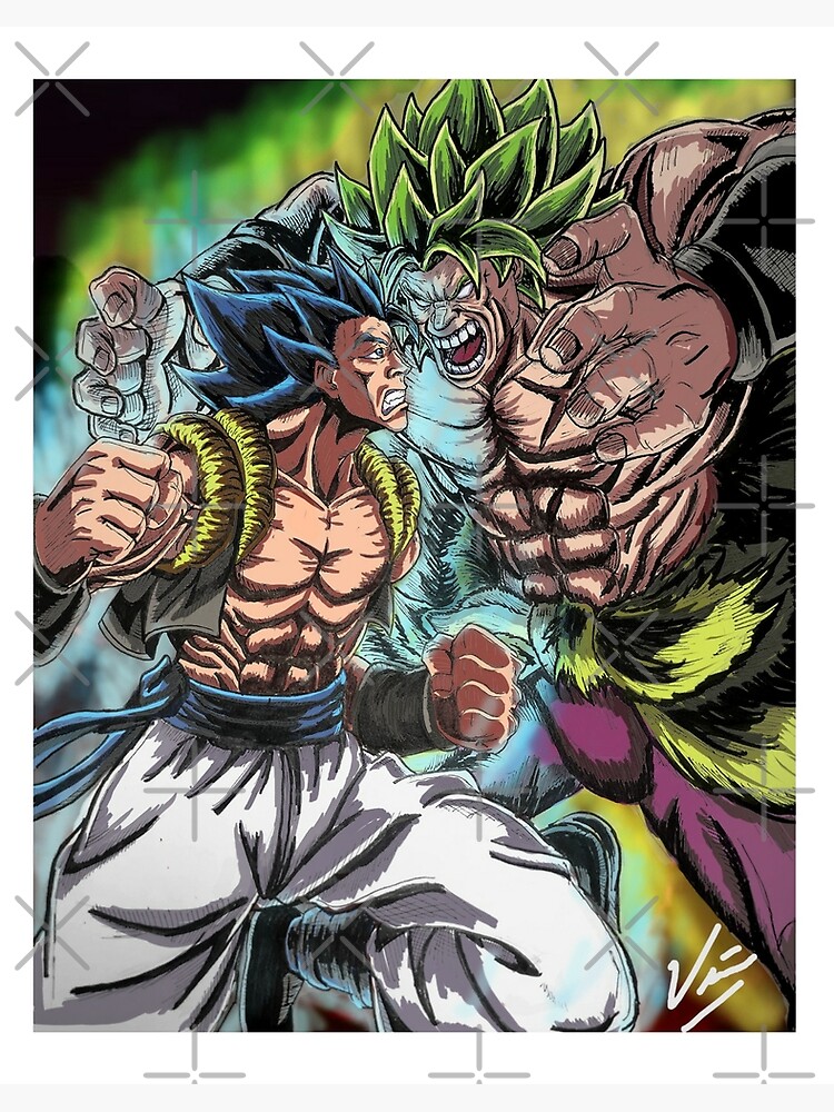 Gogeta Blue vs Broly | Art Board Print