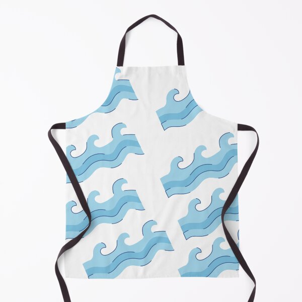 Item preview, Ocean Bathmat Cute Blue Waves Pattern  designed and sold by mimosadesigns.
