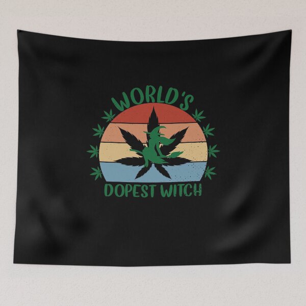 Item preview, World's Dopest Witch Halloween Weed Retro Vintage designed and sold by TheMattDesigns.