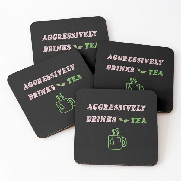 Item preview, Aggressively Drinks Tea , Cute Gift For Tea Lovers designed and sold by awesomedraw.