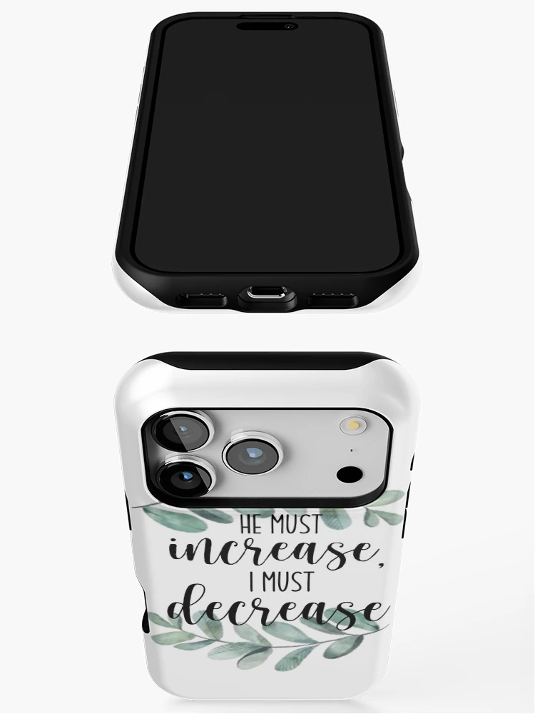 Thumbnail 3 of 4, iPhone Case, He must increase, I must decrease - John 3:30 designed and sold by Nicole Berardi.
