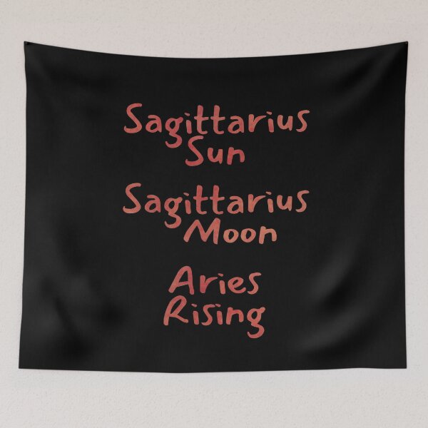 Item preview, Sagittarius Sun Sagittarius Moon Aries Rising Text designed and sold by leomooncreates.