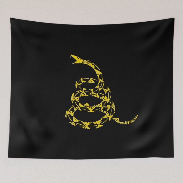 Item preview, Gadsden Flag Snake Black and Yellow Libertarian designed and sold by NoveltyMerch.