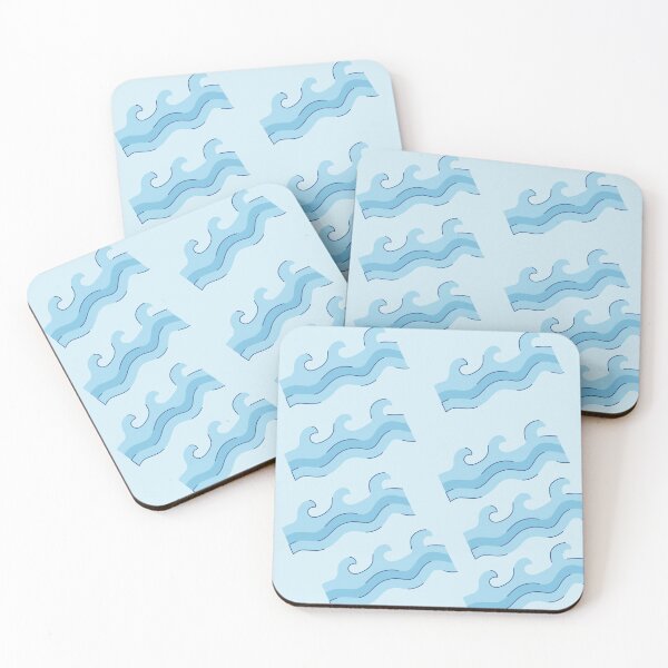 Item preview, Ocean Bathmat Blue Waves  designed and sold by mimosadesigns.