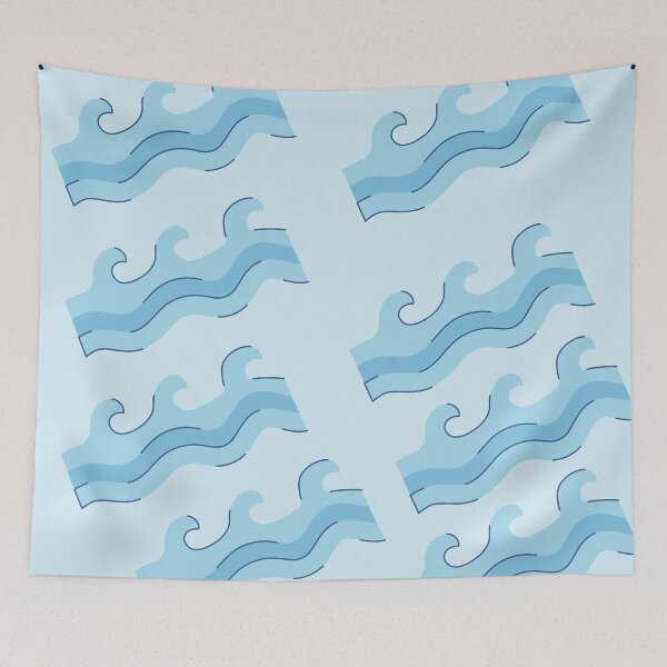 Item preview, Ocean Bathmat Blue Waves  designed and sold by mimosadesigns.