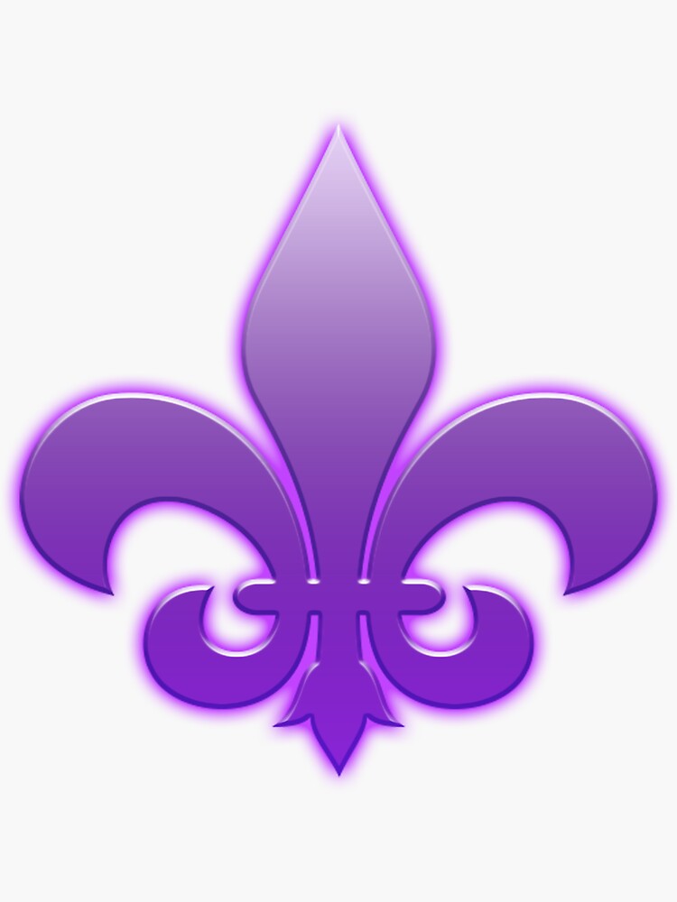 Purple Fleur De Lis Sticker For Sale By Lil Redbubble 1432