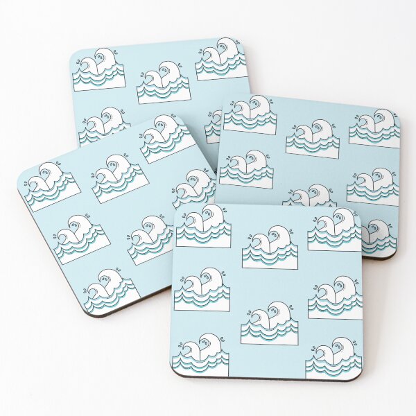 Item preview, Ocean Bathmat Blue Waves Cute Pattern   designed and sold by mimosadesigns.