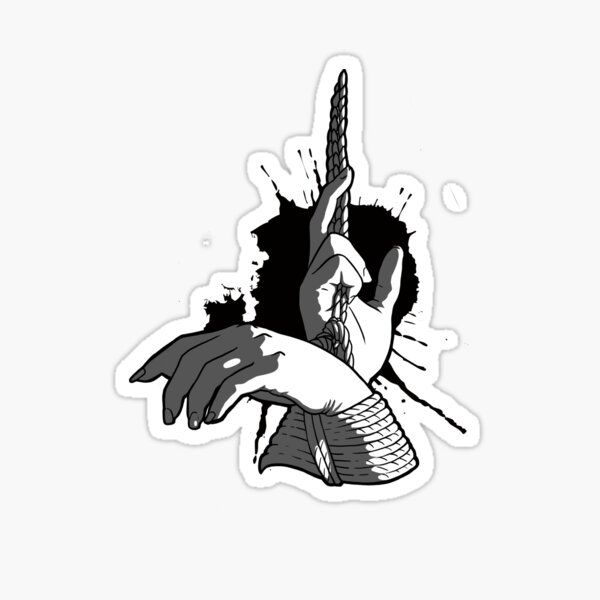 Shibari artwork - Rope art hands Sticker