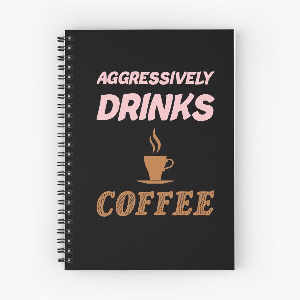 Item preview, Aggressively Drinks Coffee , Cute Gift For Coffee Lovers designed and sold by awesomedraw.