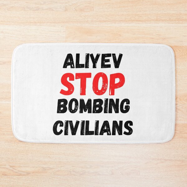 Item preview, ALIEV STOP BOMBING CIVILIANS, Artsakh Strong Armenia designed and sold by MoMasry.