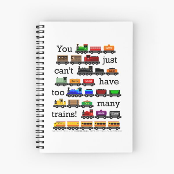 Item preview, Too Many Trains - Black Lettering designed and sold by JerryJindrich.