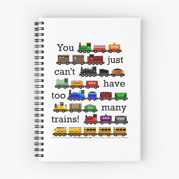 Item preview, Too Many Trains - Black Lettering designed and sold by JerryJindrich.