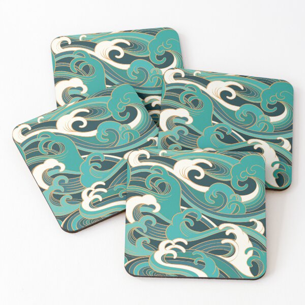 Item preview, Beautiful Blue Ocean Waves designed and sold by Vector Scout Lab.