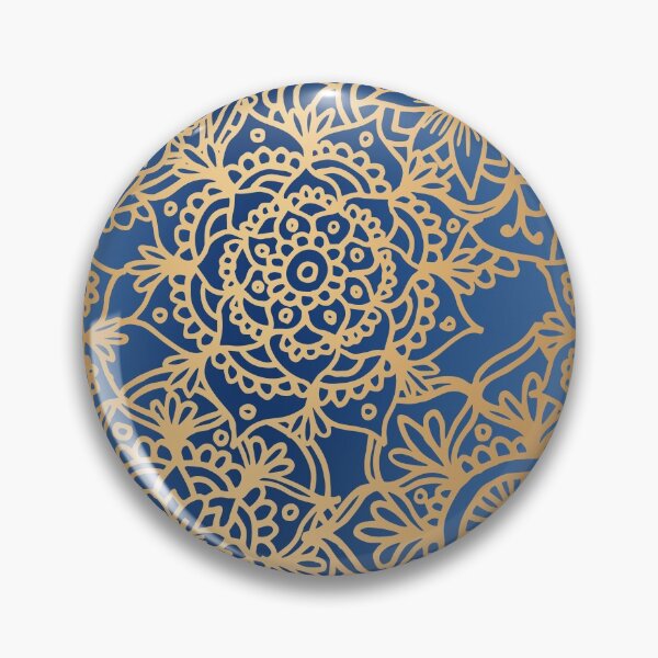 Item preview, Blue and Gold Mandala Pattern New 2020 designed and sold by Julie Erin Designs.