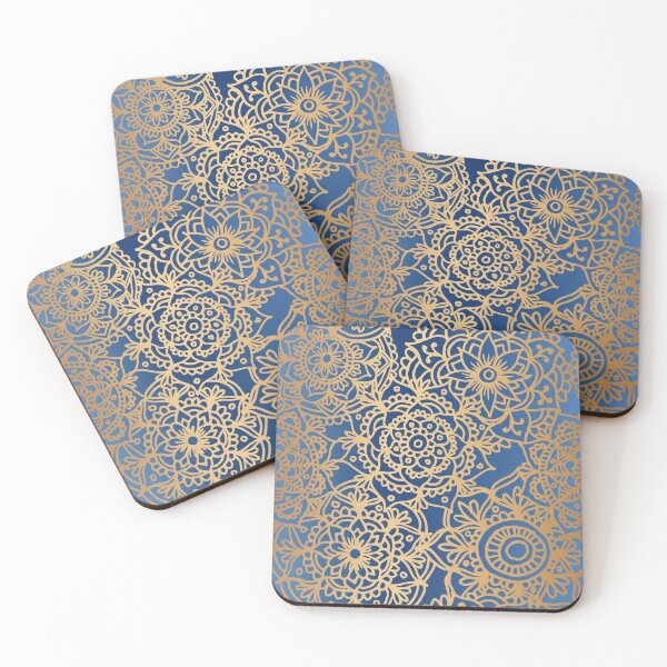 Item preview, Blue and Gold Mandala Pattern New 2020 designed and sold by Julie Erin Designs.