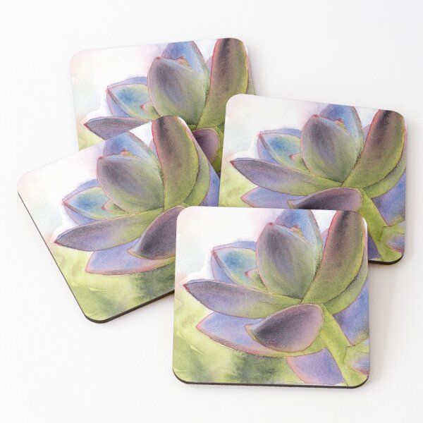 Item preview, Softly Colored Succulent Closeup in Watercolor designed and sold by Kelly Roy.