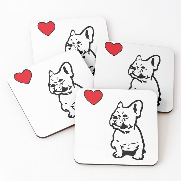 Item preview, French Bulldog Looking At A Heart designed and sold by mikels.