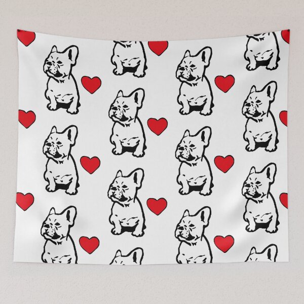 Item preview, French Bulldog Looking At A Heart designed and sold by mikels.