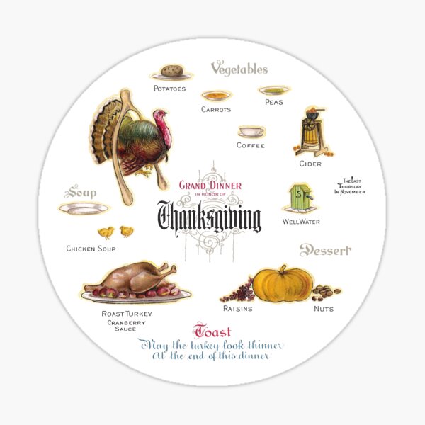 Item preview, What's on the Menu for Thanksgiving Dinner designed and sold by fenneltea.