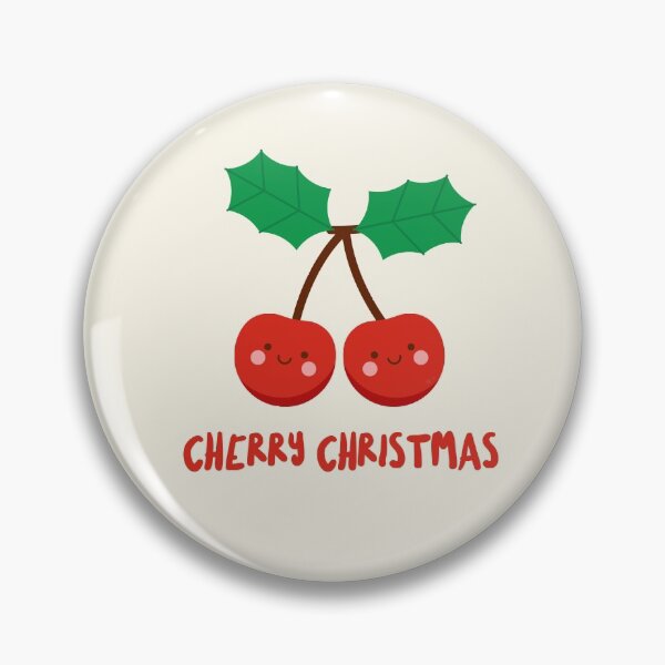 Item preview, Cherry Christmas Fruit Fruity Holly Jolly Kawaii Winter Holidays Seasonal Merry Christmas Funny Pun Cute Smiley designed and sold by gkao.