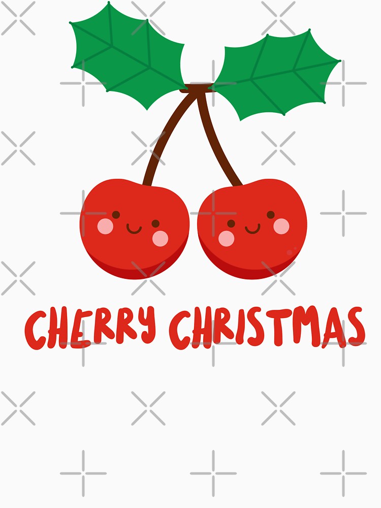 Essential T-Shirt for Sale mit Kirsche Weihnachten Frucht Fruchtig Holly  Jolly Kawaii Winterferien Saisonale Frohe Weihnachten Lustiges Wortspiel  Netter Smiley von gkao