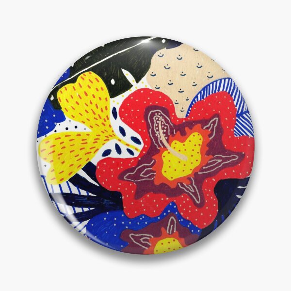 Item preview, Contemporary exotic tropical flowers leaves botanical pattern designed and sold by CrisBanana.