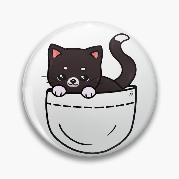 Item preview, Pocket Kitten (black tuxedo) designed and sold by heysoleilart.