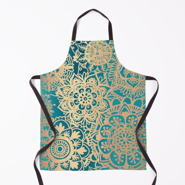 Item preview, Teal Green and Gold Mandala Pattern designed and sold by Julie Erin Designs.