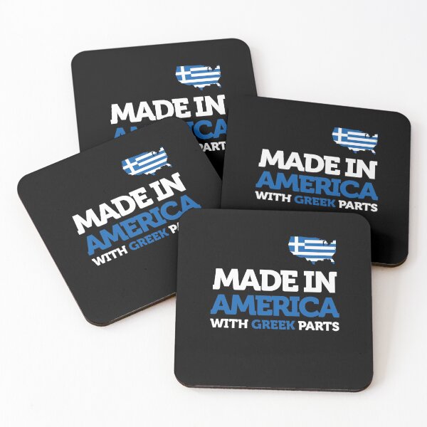 Item preview, Made In America With Greek Parts - Half American Greece Funny Gift designed and sold by smartrocket.