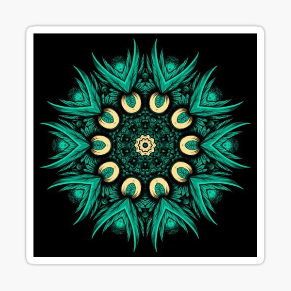 Aperçu de l'œuvre Green Pattern Kaleidoscope créée et vendue par fantasytripp.