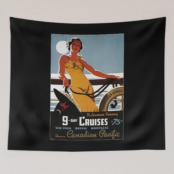 Artikelvorschau, 9 day cruises retro poster entworfen und verkauft von CorasPosters.