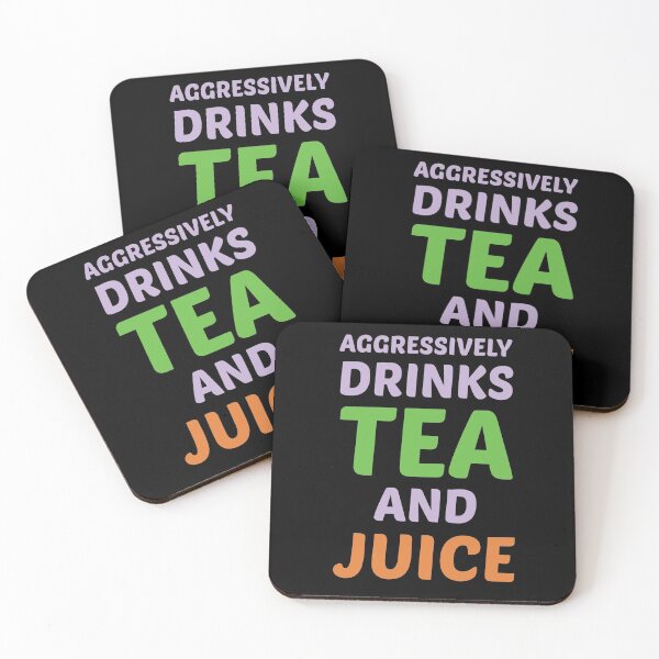 Item preview, Aggressively Drinks Tea And Juice , Cute Gift For Tea And Juice Lovers designed and sold by awesomedraw.