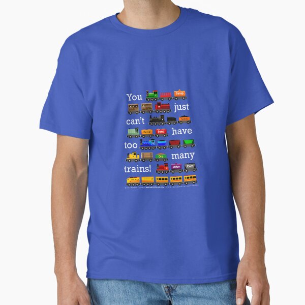 Item preview, Too Many Trains - White Lettering designed and sold by JerryJindrich.
