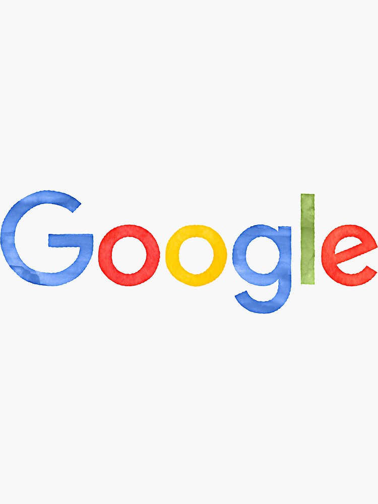 Thumbnail 3 of 3, Sticker, Google Logo Colorful Watercolor Painted designed and sold by thefrshmachine.
