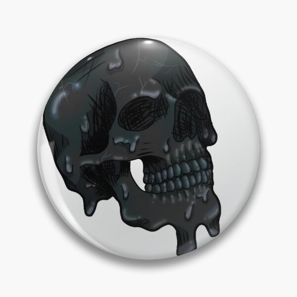 Item preview, black melting skull designed and sold by lmnopcreations.